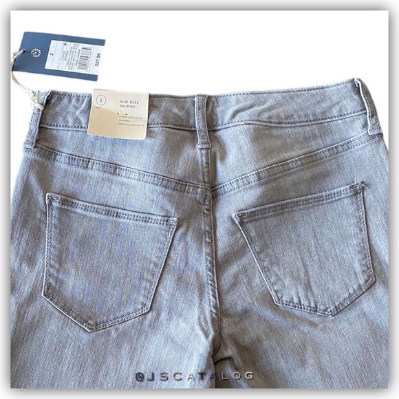NEW Skinny Cut Soft Denim Grey Jeans - Size 2 - Picture 2 of 4